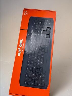 On Running Black Wired USB Full-Size Keyboard